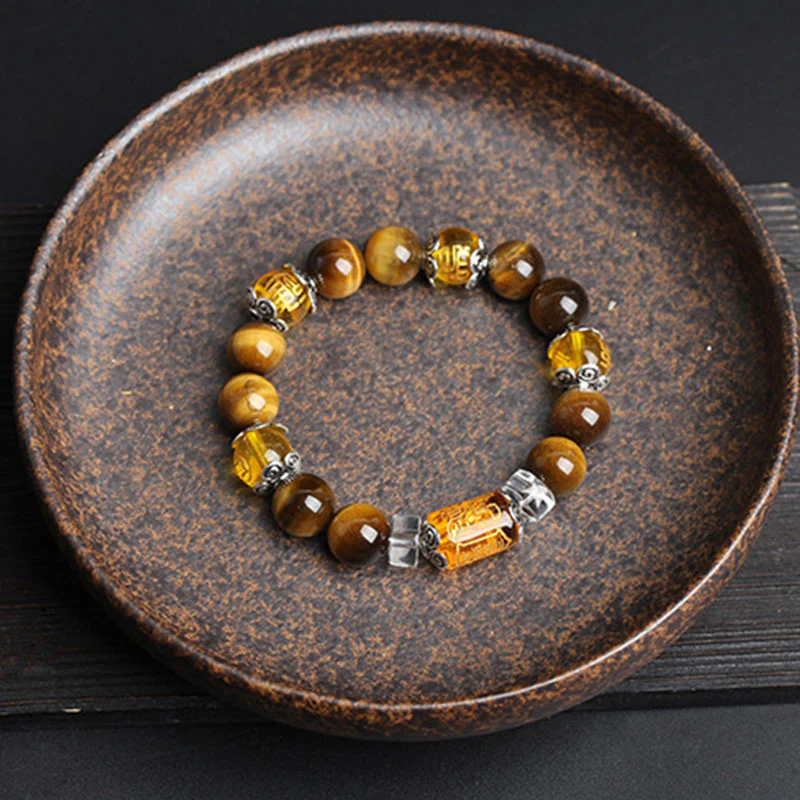 Bransoletka z Buddha Stones Tiger Eye Fortune Prosperity - Image 2
