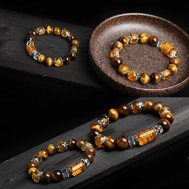 Bransoletka z Buddha Stones Tiger Eye Fortune Prosperity - Image 6