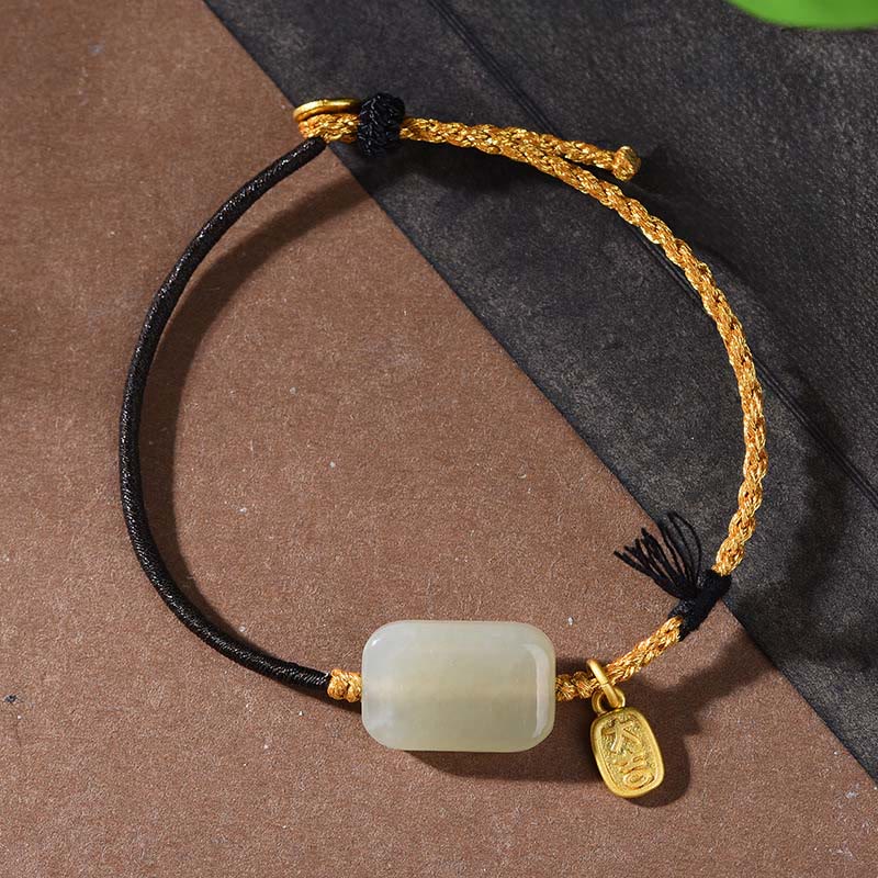 Bransoletka z Buddha Stones z jadeitu hetian ze srebra próby 925, symbol dobrobytu - Image 8