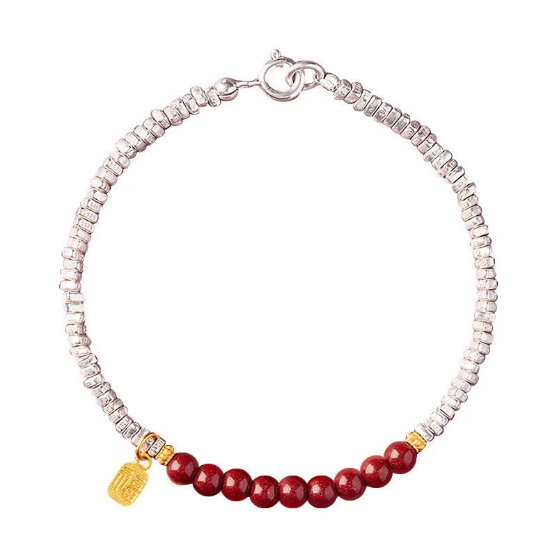 Bransoletka z Buddha Stones ze srebra próby 925 z motywem Fu i postacią Cinnabar - Image 12