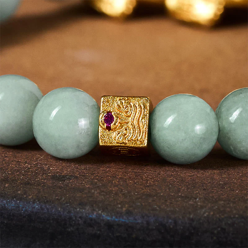 Bransoletka z Buddha Stones, złotego uroku Pi Xiu z jadeitu, szczęścia i dobrobytu - Image 7