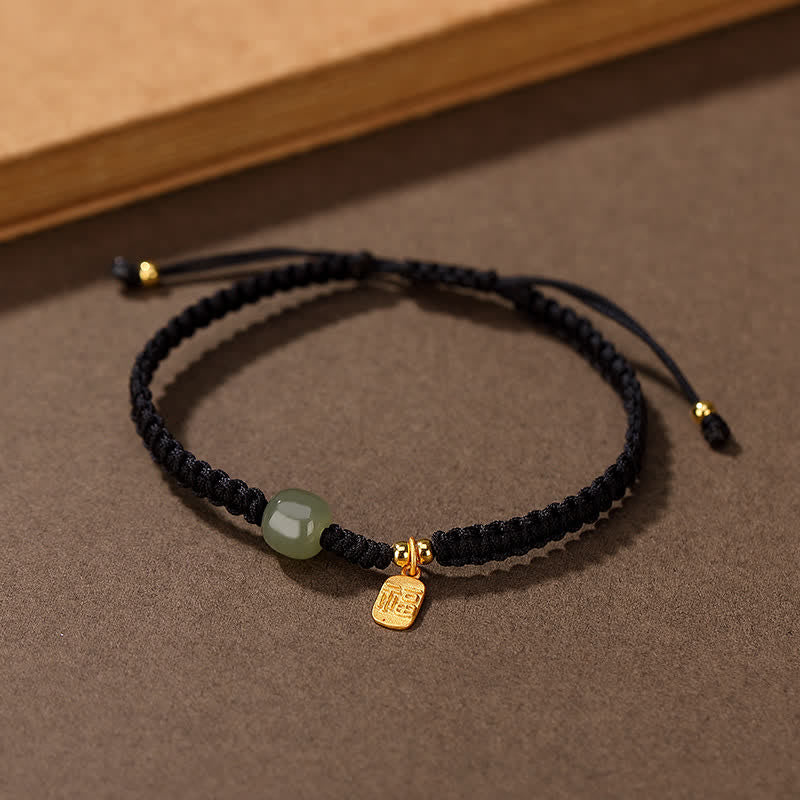 Bransoletka z czerwonego sznurka z Buddha Stones 925 ze srebra próby 925 i jadeitu Hetian Blessing Wealth - Image 9