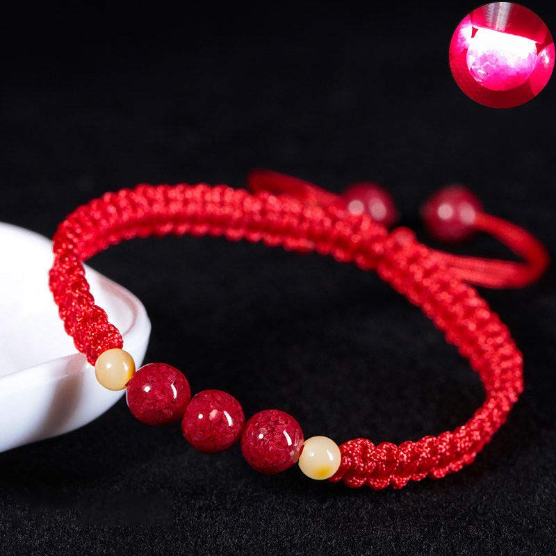 Bransoletka z czerwonego sznurka z Buddha Stones Cinnabar Blessing dla dzieci - Image 6