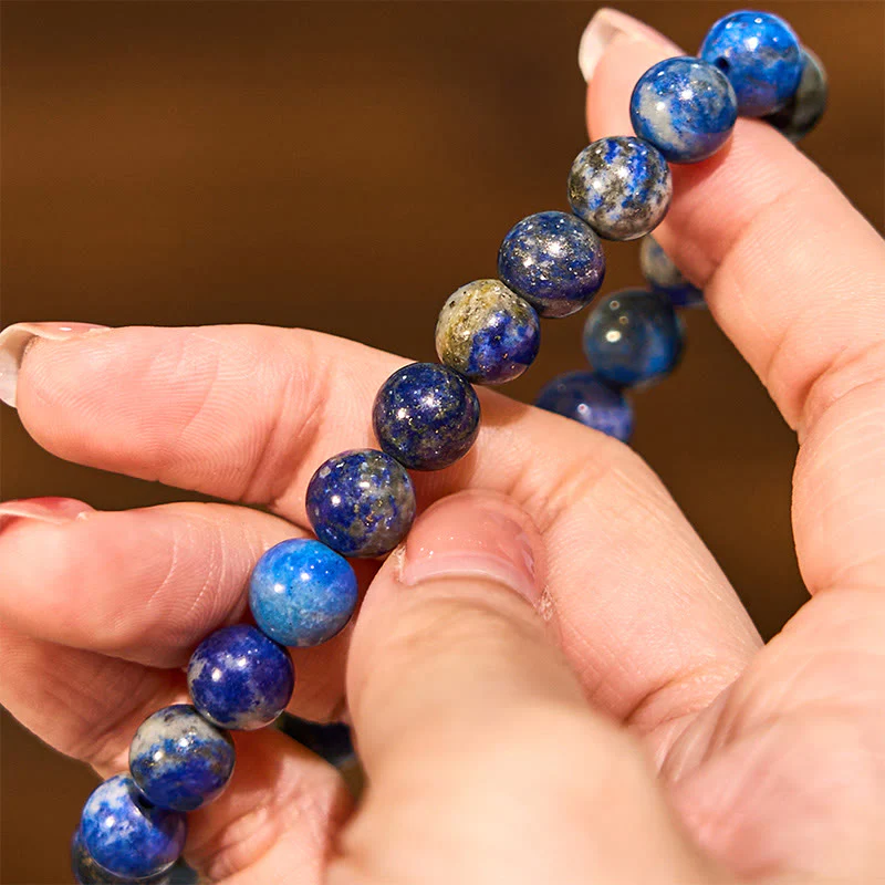 Bransoletka z Buddha Stones, lazurytu i lapis lazuli z pozytywną równowagą - Image 6
