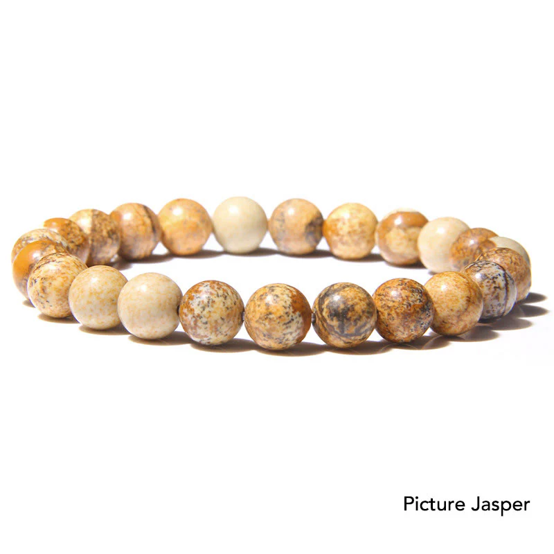 Bransoletka z koralików Natural Agat Stone Crystal Balance - Image 24
