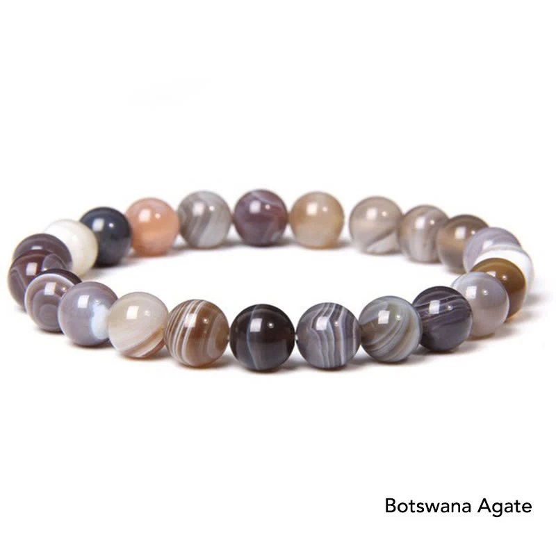 Bransoletka z koralików Natural Agat Stone Crystal Balance - Image 69