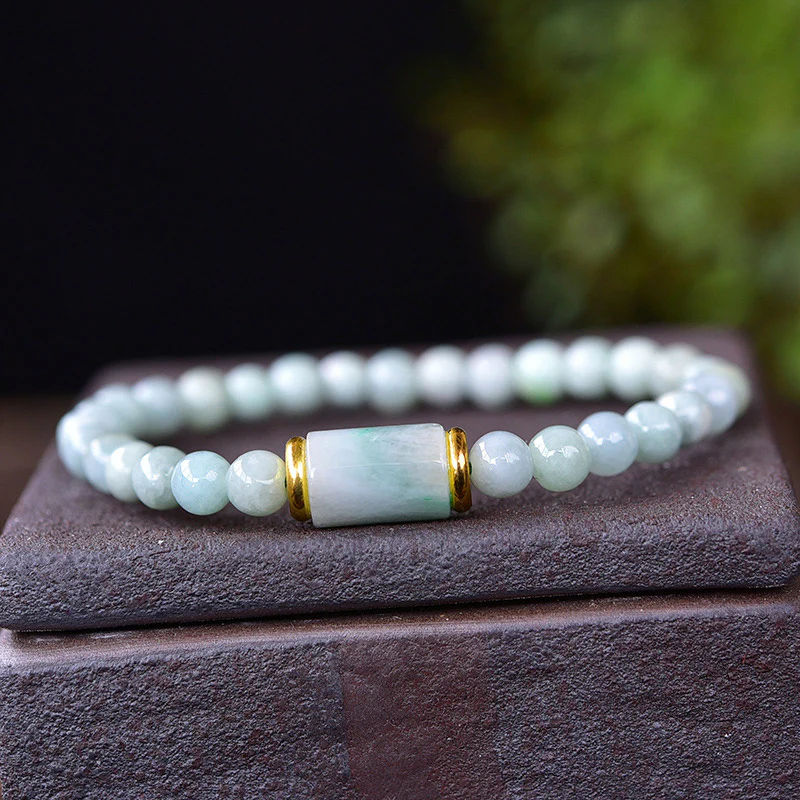Bransoletka z naturalnego jadeitu i Buddha Stones, zapewniająca szczęście i pomyślność - Image 5