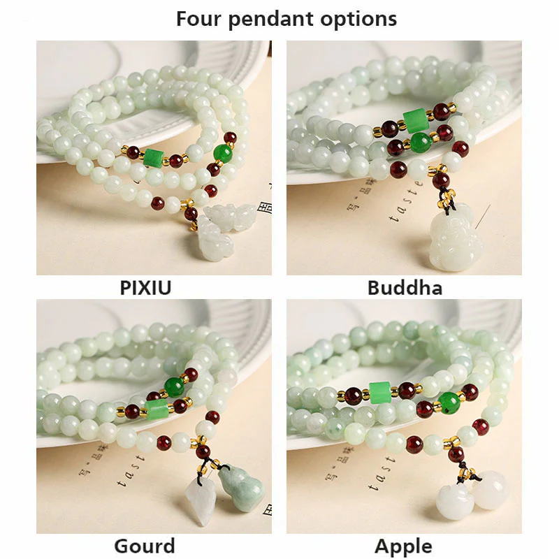Bransoletka z naturalnego jadeitu PiXiu Buddha Stones Kamienie Buddy Obfitość - Image 6
