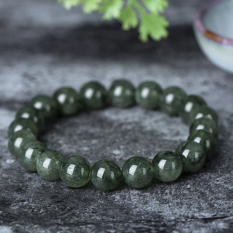 Bransoletka z naturalnego zielonego kryształu Buddha Stones Blessing Wealth - Image 8