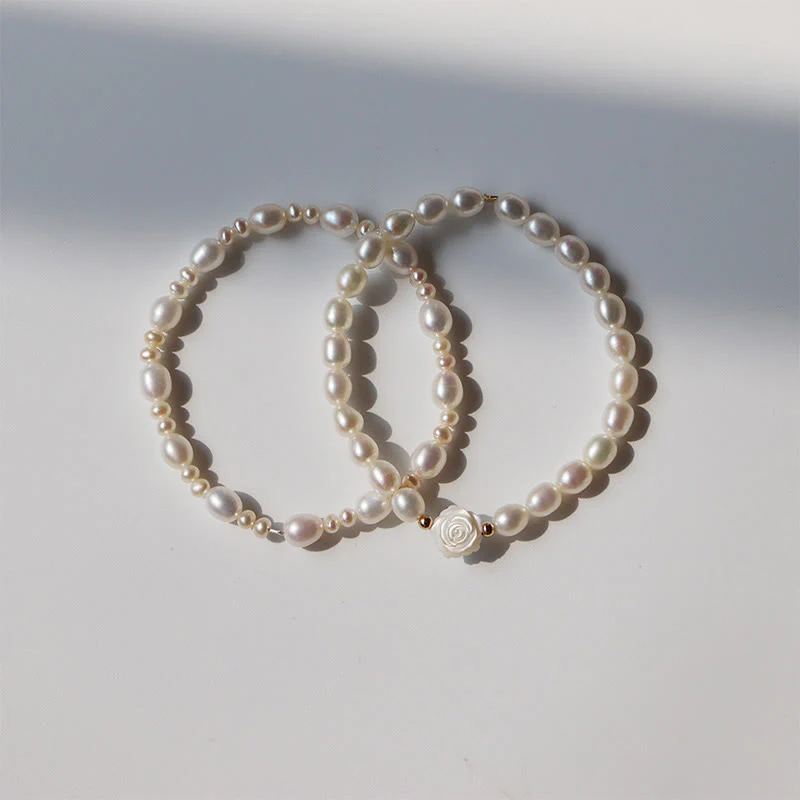 Bransoletka z naturalnych pereł kwiatowych Sincerity Bead - Image 6