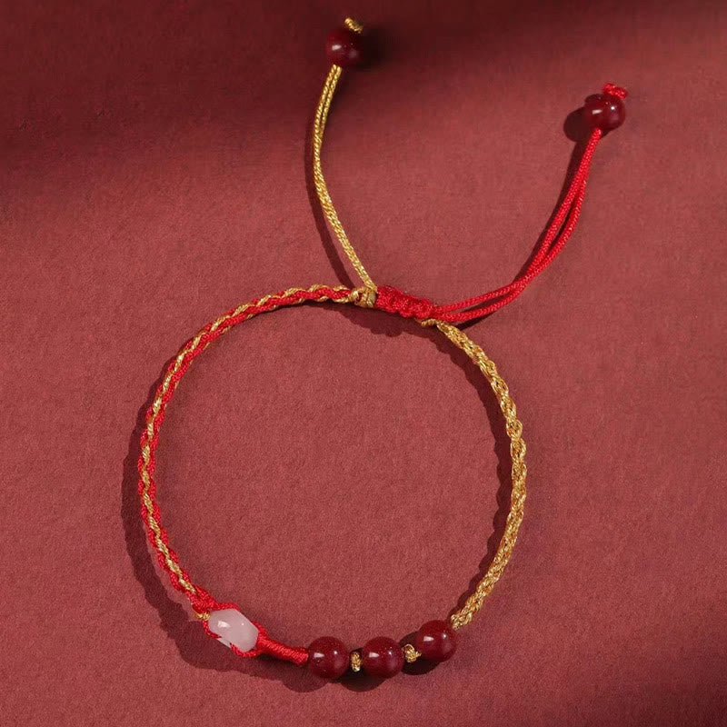 Bransoletka z zapięciem Peace Buckle z Buddha Stones Natural Cinnabar Jade - Image 12