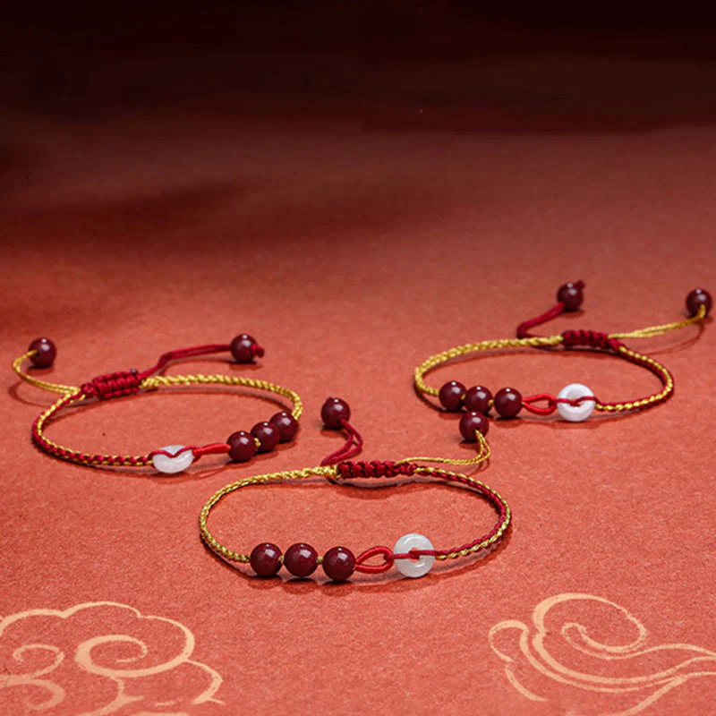 Bransoletka z zapięciem Peace Buckle z Buddha Stones Natural Cinnabar Jade - Image 17