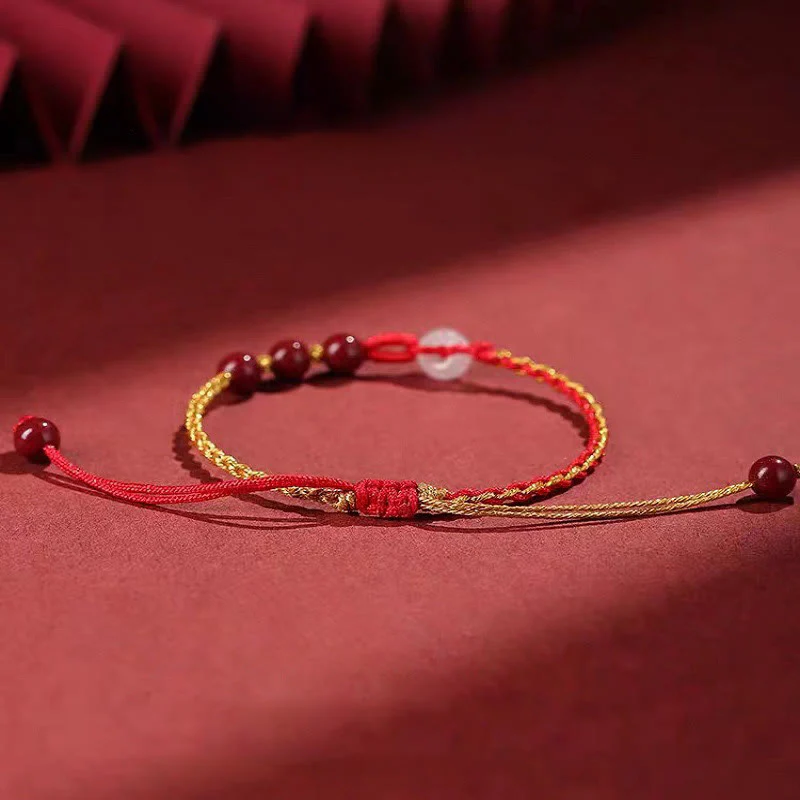 Bransoletka z zapięciem Peace Buckle z Buddha Stones Natural Cinnabar Jade - Image 19