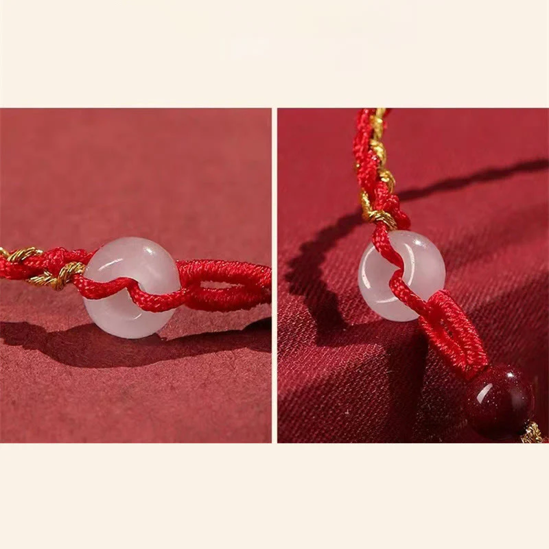 Bransoletka z zapięciem Peace Buckle z Buddha Stones Natural Cinnabar Jade - Image 22