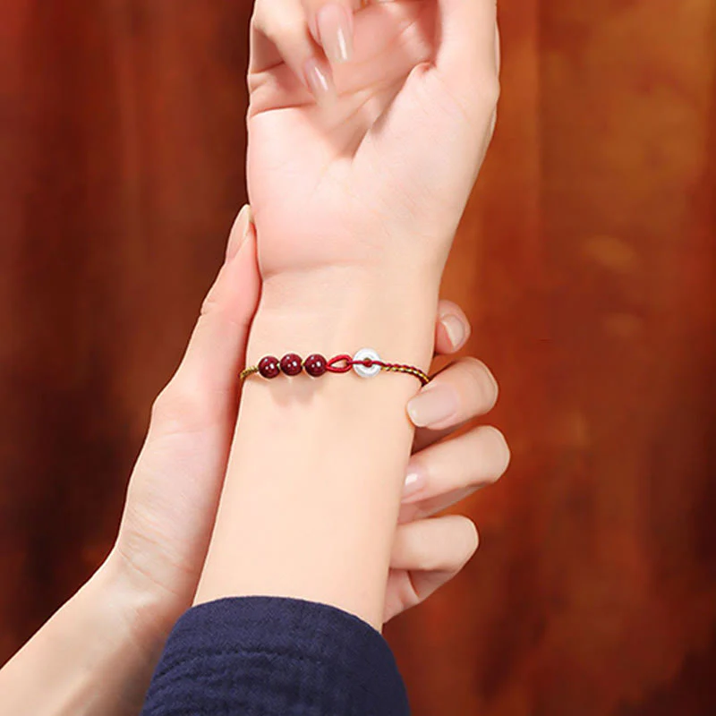Bransoletka z zapięciem Peace Buckle z Buddha Stones Natural Cinnabar Jade - Image 25