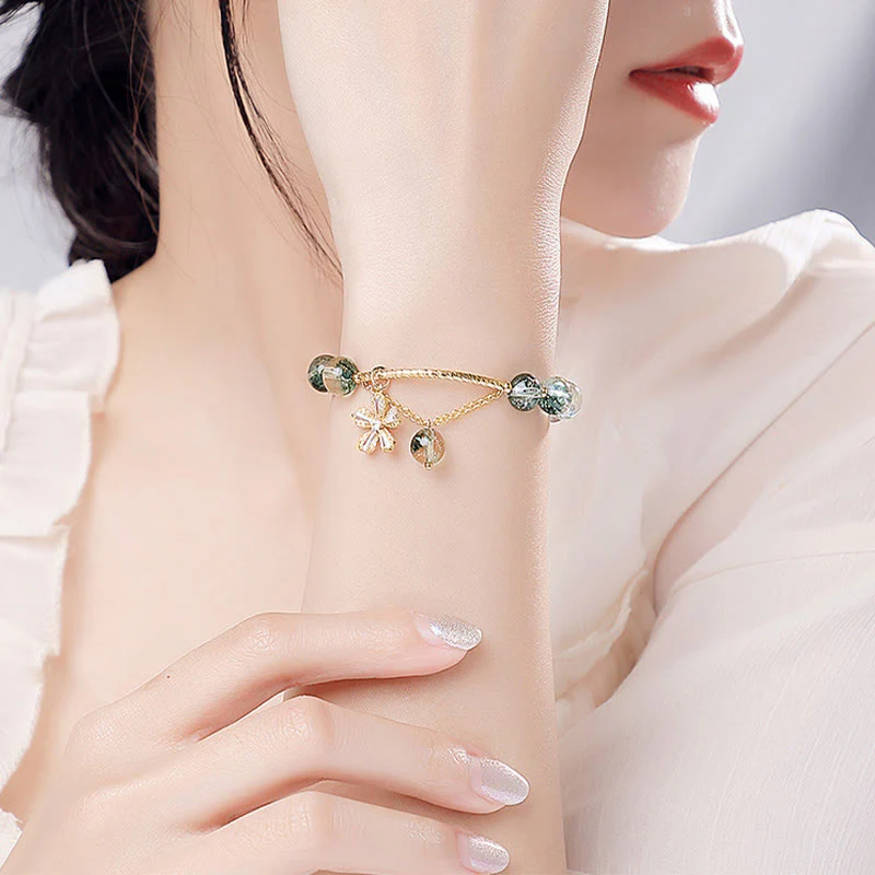 Bransoletka z zawieszkami Buddha Stones Green Phantom Crystal Confidence Charm - Image 19