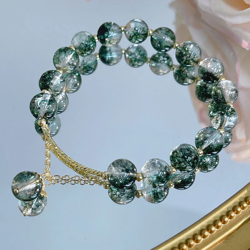 Bransoletka z zawieszkami Buddha Stones Green Phantom Crystal Confidence Charm - Image 6