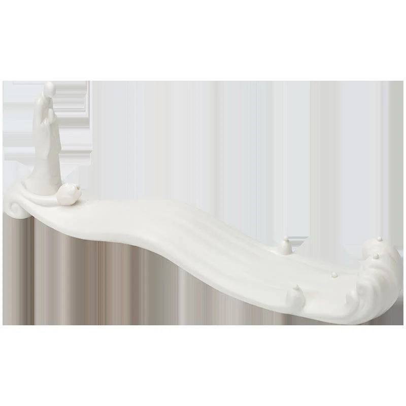Budda Mnich Ceramiczny Morska Fala Góra Błogosławieństwo Kadzielnica Dekoracja - Image 15