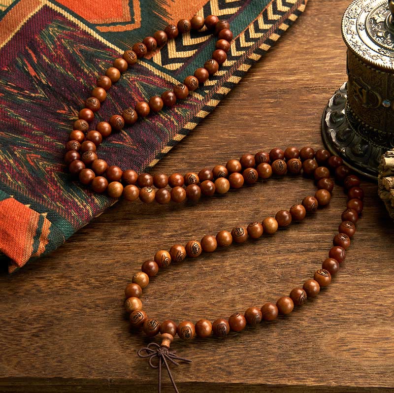 Buddha Stones 108 Koraliki Mala Uderzony Piorunem Jujube Drewno Złota Bransoletka Ochronna Mantra Światła - Image 2