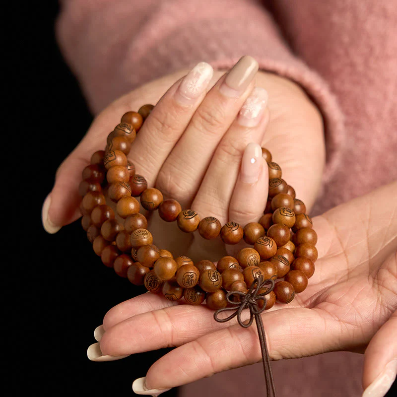 Buddha Stones 108 Koraliki Mala Uderzony Piorunem Jujube Drewno Złota Bransoletka Ochronna Mantra Światła - Image 4