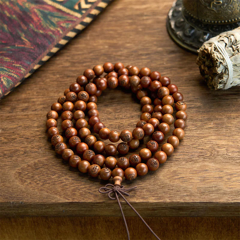 Buddha Stones 108 Koraliki Mala Uderzony Piorunem Jujube Drewno Złota Bransoletka Ochronna Mantra Światła - Image 6