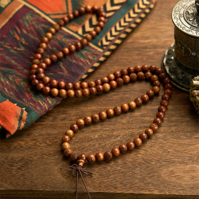 Buddha Stones 108 Koraliki Mala Uderzony Piorunem Jujube Drewno Złota Bransoletka Ochronna Mantra Światła - Image 9
