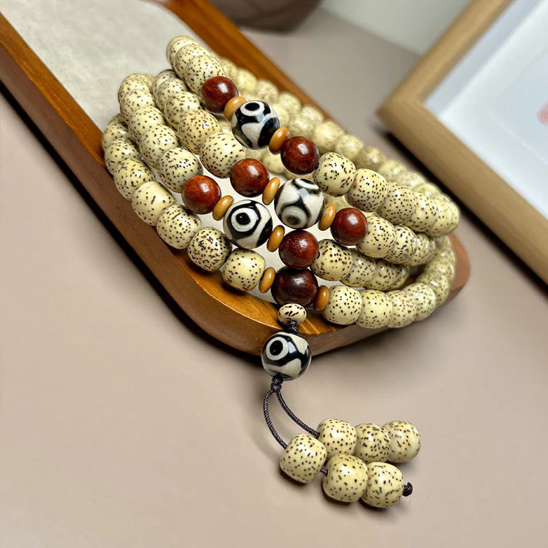 Buddha Stones 108 Mala Koraliki Bodhi Nasiona Dzi Koralik Trzymający Z dala Złe Duchy Bransoletka - Image 5