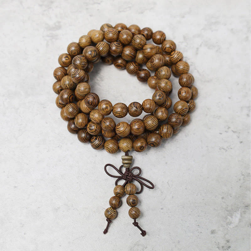 Buddha Stones 108 Mala Koraliki Bransoletka Modlitwa Medytacja Sandałowiec Elastyczny - Image 14