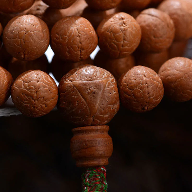 Buddha Stones 108 Mala Koraliki Nepal Bodhi Nasiona Szczęścia Bogactwo Bransoletka z frędzlami - Image 7