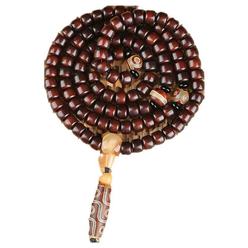 Buddha Stones 108 Mala Koraliki Trójoczny Dzi Koralik Dziewięciooki Dzi Koralik Bransoletka Szczęścia Jade - Image 16