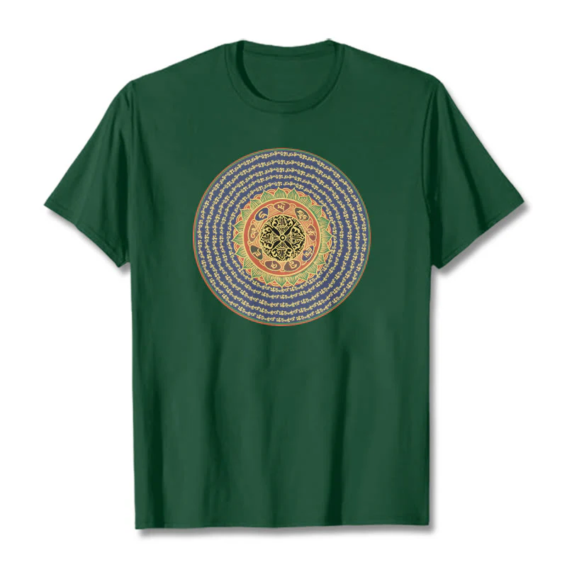 Buddha Stones 108 Om Mani Padme Hum Mantra Sanskryt Tee - Image 10