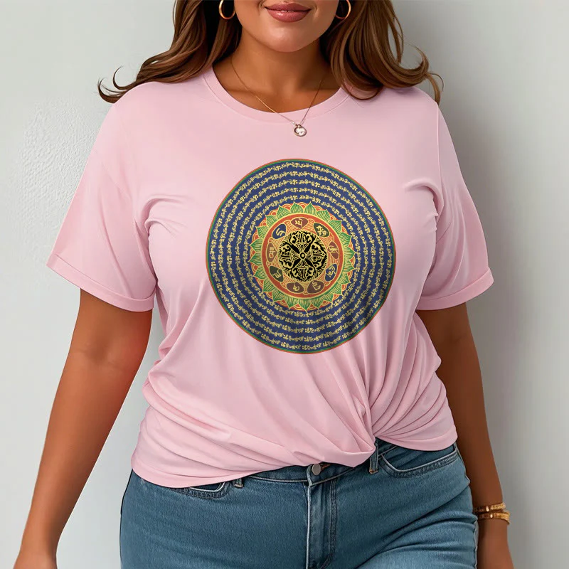 Buddha Stones 108 Om Mani Padme Hum Mantra Sanskryt Tee - Image 14
