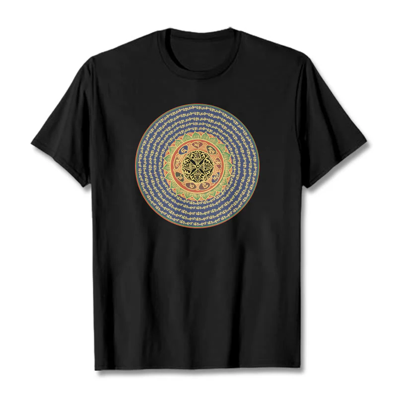 Buddha Stones 108 Om Mani Padme Hum Mantra Sanskryt Tee - Image 6
