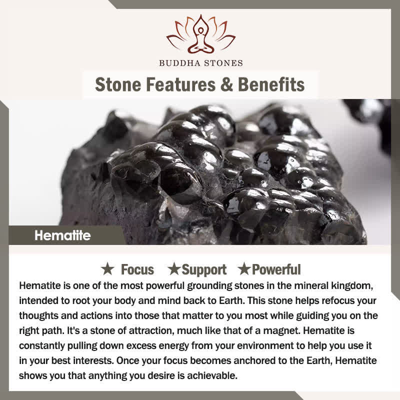 Buddha Stones 2-częściowa kwadratowa bransoletka z hematytu tygrysiego oka z podwójnym owinięciem i koralikami - Image 7