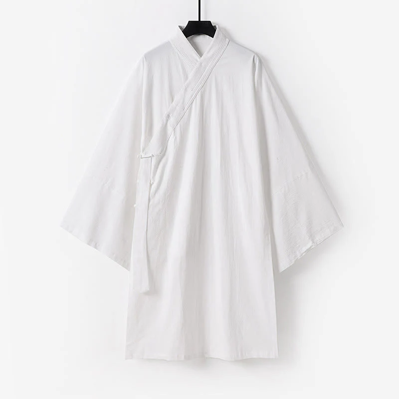 Buddha Stones 2 szt. Ceremonia Wudang Tai Chi Solidny długi rękaw Męski taoistyczny długi szlafrok kimono bez rękawów kamizelka - Image 3