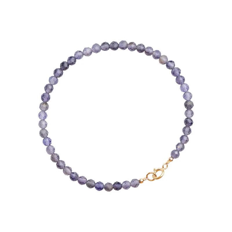 Buddha Stones 3 mm Ametyst Iolit Ultra cienkie koraliki 14k pozłacana miedź bransoletka komunikacyjna - Image 11
