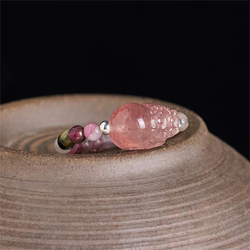 Buddha Stones 3 mm Mini koraliki z naturalnego kamienia księżycowego, turmalinu, granatu i perły, kwarcu truskawkowego, elastyczny pierścień leczniczy PiXiu - Image 18