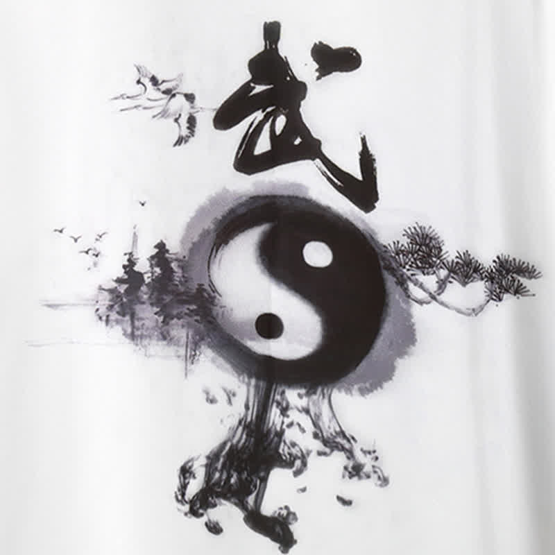Buddha Stones 3 szt. Yin Yang Drzewo Tai Chi Duchowe Zen Praktyka Medytacja Modlitwa Jednolity Zestaw Ubrań Unisex - Image 9