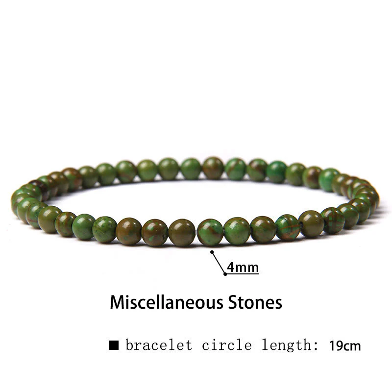Buddha Stones 4mm Różnorodne Kamienne Kryształowe Mini Koraliki Bransoletka Uzdrawiająca - Image 30