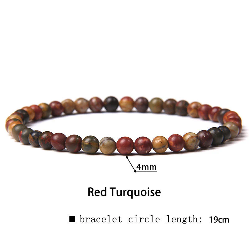 Buddha Stones 4mm Różnorodne Kamienne Kryształowe Mini Koraliki Bransoletka Uzdrawiająca - Image 58