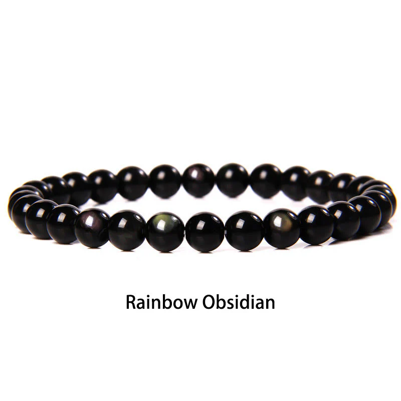 Buddha Stones 6mm Różnorodne Kamienne Kryształy Czarny Brokat Kamień Czerwone Koraliki Tygrysie Oko Bransoletka Ochronna - Image 35