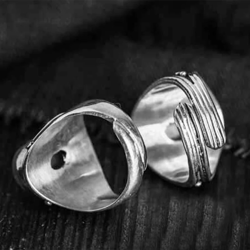 Buddha Stones 925 Srebro Sterling Ręcznie robiony Naturalny Kamień Księżycowy Uzdrawiający Regulowany Pierścień - Image 16