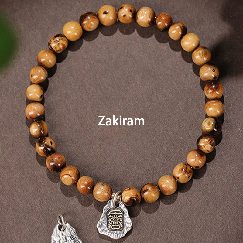Buddha Stones 925 Srebro Sterlingowe Naturalne Złote Morskie Wierzby Zakiram Bogini Bogactwa Szczęście Fortuna Fu Charakter Bransoletka Sukcesu - Image 4