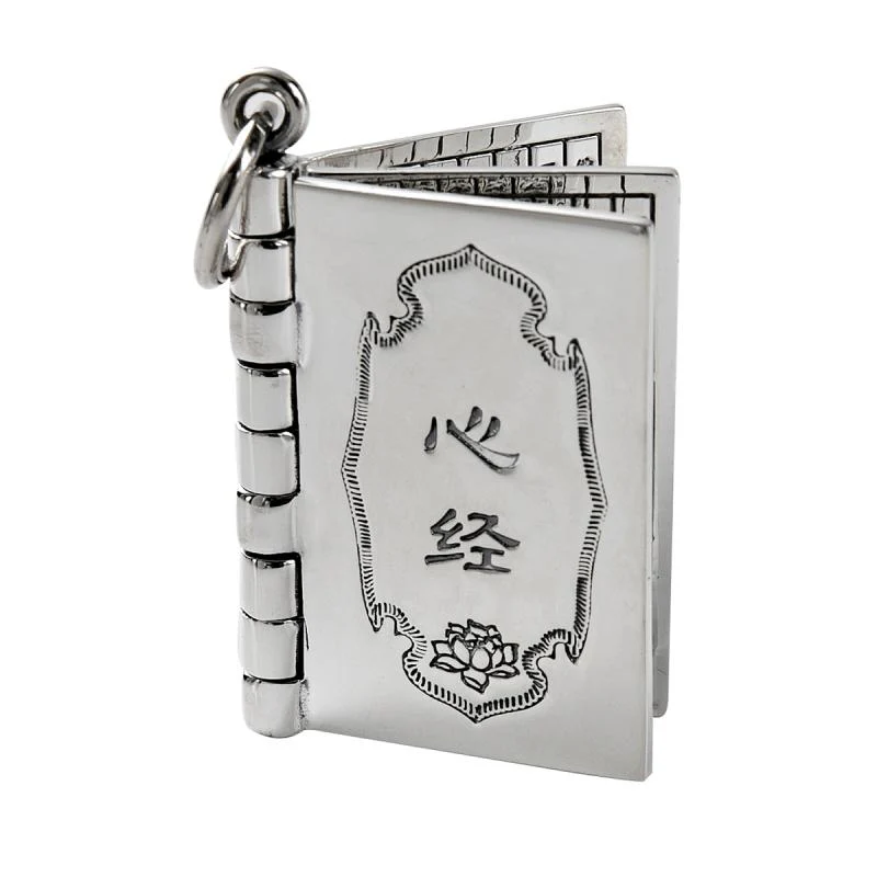 Buddha Stones 990 Srebro Sterling Sutra Serca Wielkie Współczucie Shurangama Mantra Lotus Vajra Naszyjnik Wisiorek Pokoju - Image 8