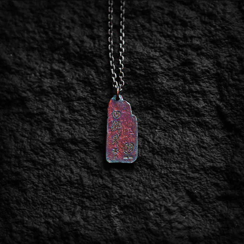 Buddha Stones 999 Srebro Sterlingowe 24k Złoto Fale Słoneczne Naszyjnik Wisiorek Równowaga - Image 7