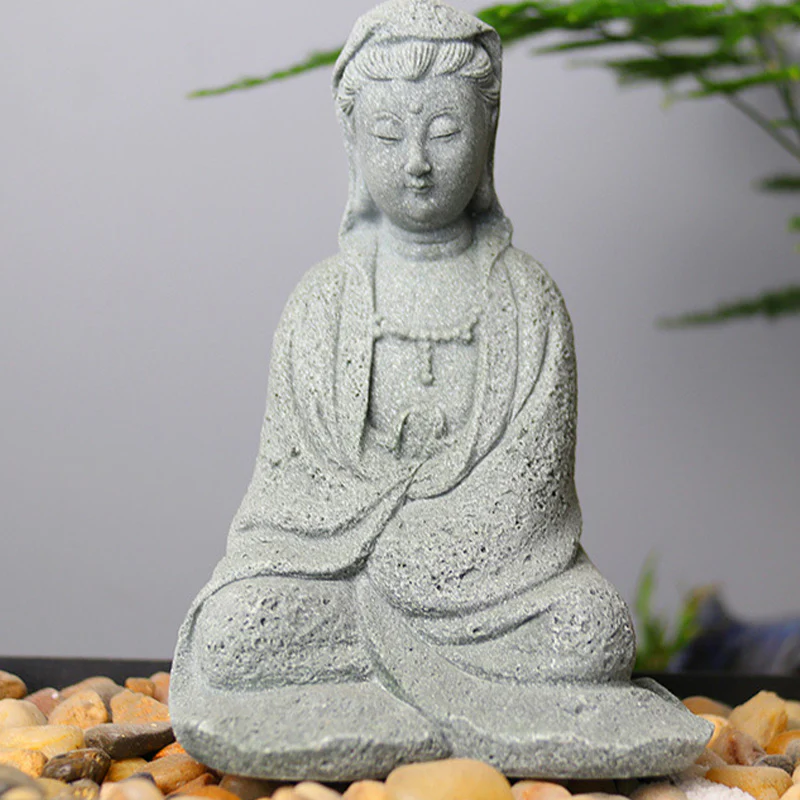 Buddha Stones Avalokitesvara Statuetka Błogosławieństwo Dekoracja Domu - Image 11