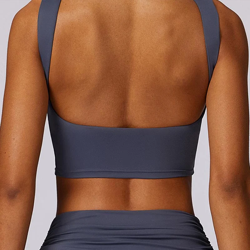 Buddha Stones Bez rękawów Bez pleców Pasek Tank Top Biustonosz Rozkloszowane Spodnie Sport Fitness Joga - Image 46
