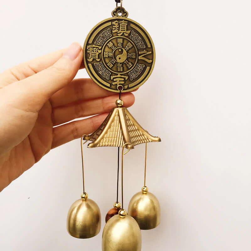 Buddha Stones Błogosławieństwo List Słoń Bagua Pomyślna Moneta Wisząca na Ścianie Dzwonek Ręcznie Robiona Dekoracja Domu - Image 8