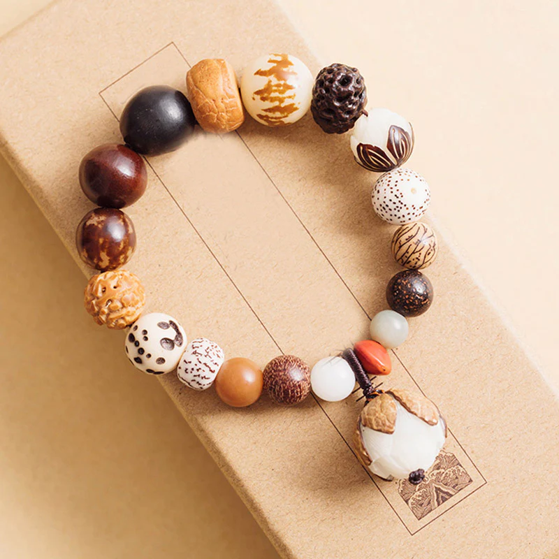Buddha Stones Bodhi Nasiona Lotosu Mądrość Spokój Bransoletka Mala Na Nadgarstek - Image 12