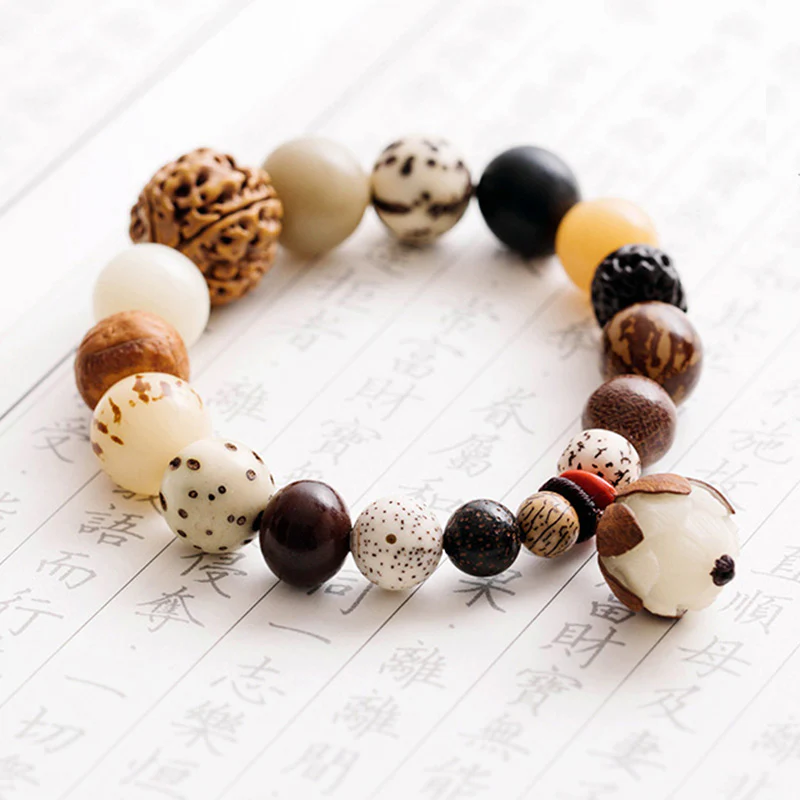 Buddha Stones Bodhi Nasiona Lotosu Mądrość Spokój Bransoletka Mala Na Nadgarstek - Image 13